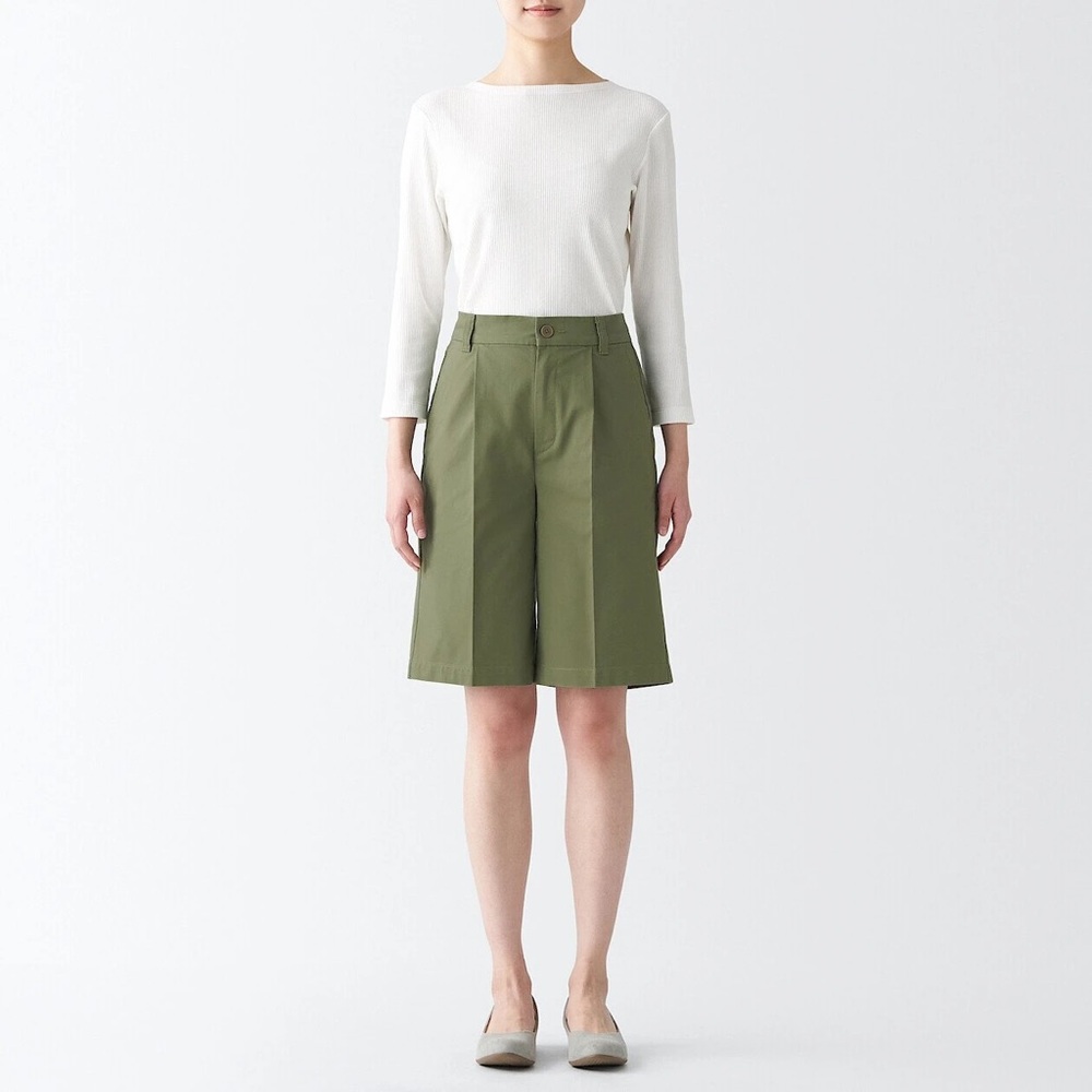 Muji Olive Green Women’s Chino Shorts